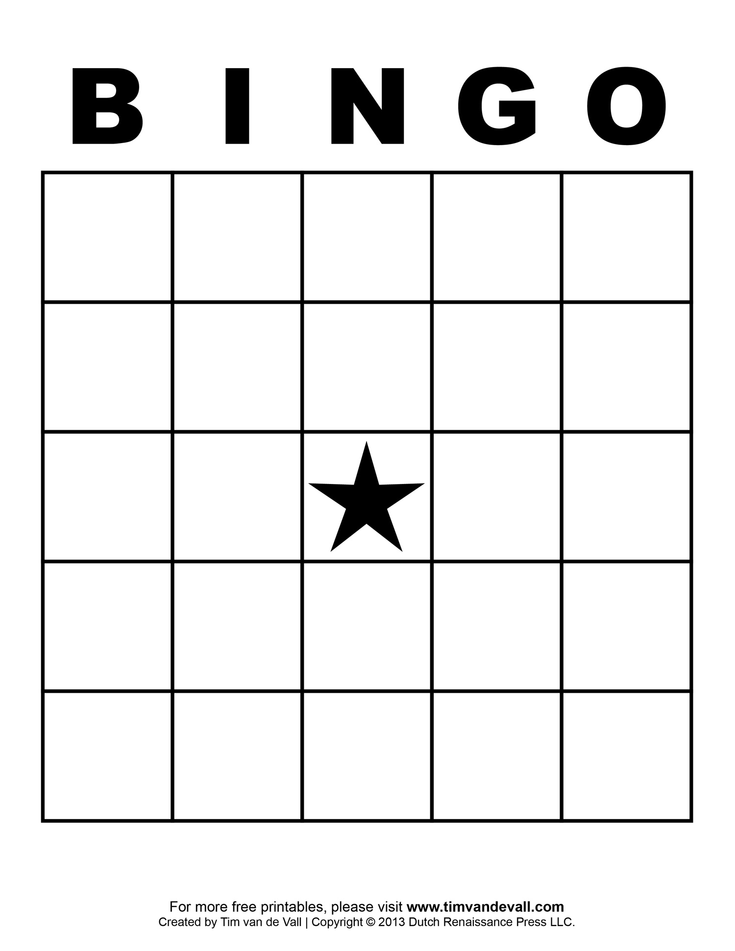 5x5 bingo