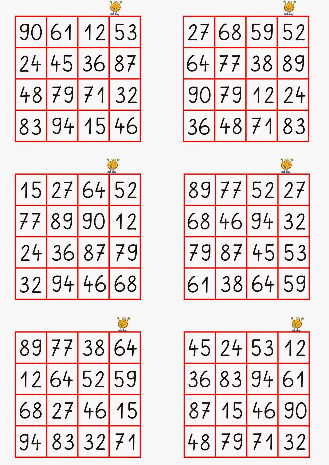 Zahlen bingo vorlage - Dasbesteonlinecasino